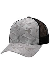 Camouflage Curved Bill Poly Fabric Trucker Hat