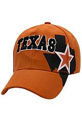 Texas State Logo Star Print Acrylic Baseball Cap