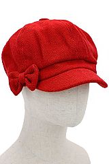 Solid Colored Twill Wool Polyester Blend Cabby Newsboy Cap