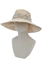 Women's Light-Weight Nylon Fabric Easy Travel Roll-Up Wired Brim Outdoor Boonie Bucket Sun Hat