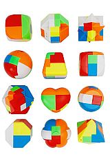 Colorful 3D Geometric Building Block Puzzle Sensory Toy