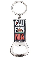 Cali Bear Engraved Metal Bottler Opener Keychain