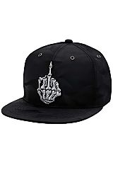Middle Finger Up Camo Poly Flat Bill Snapback