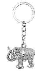 Ethnic Lucky Elephant Metal Pendant Key Chain