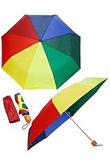 Rainbow Manual Open-Fold 8-Panel Compact Umbrella