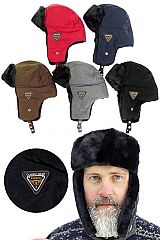 Solid Thermal Fur Lined Trapper Hat