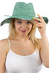 Pack and Go Woven Natural Raffia Straw Rancher Hat