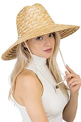 Cattleman Crown Dome Wheat Straw Lifeguard Hat