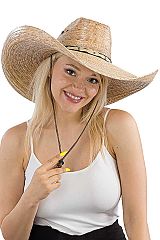 Biggs Wide Point Retro Brim Palm Straw Cowboy Hat