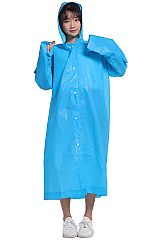 Unisex Hooded Semi-Sheer EVA Poncho Raincoat