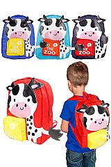 Kids Cow To The Zoo Nylon Preschooler Backpack