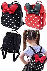 Petite Polka Dot Vegan Leather Backpack