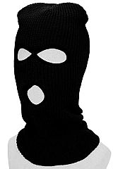 Black Triple Hole Knitted Balaclava