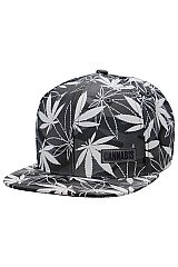 Marijuana Weed Leaf All-Over Nylon Camo Snap Back