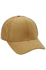 Faux Suede Buckle Strap Back Baseball Cap