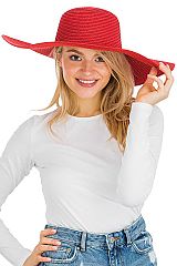 Solid Light-Weight Floppy Straw Beach Sun Hat