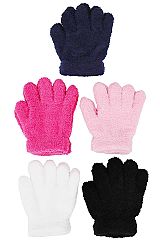 Toddlers Fuzzy Sherpa Fleece Gloves