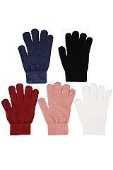 Women's Ribbed Elastic Cuffed Gloves