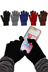 Men's Dark Neutral Touchscreen Winter Gloves