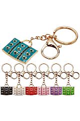 Fashion Handbag Bling Rhinestone Metal Key Chain