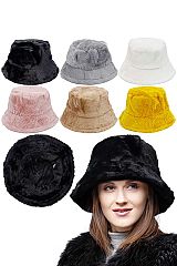 Fluffy Faux Fur Bucket Hat