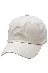 Solid Cotton Six Panel Strap Back Baseball Cap