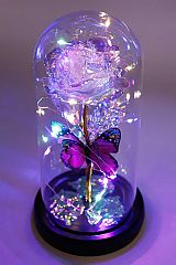 Butterfly Metallic Galaxy Rose LED Light Stand